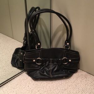 Tignanello Black Leather Hangbag